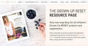Katie Garces Grown Up Reset Resources